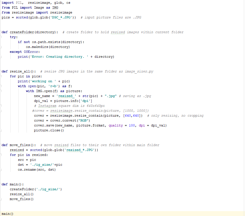 easy cropping using python